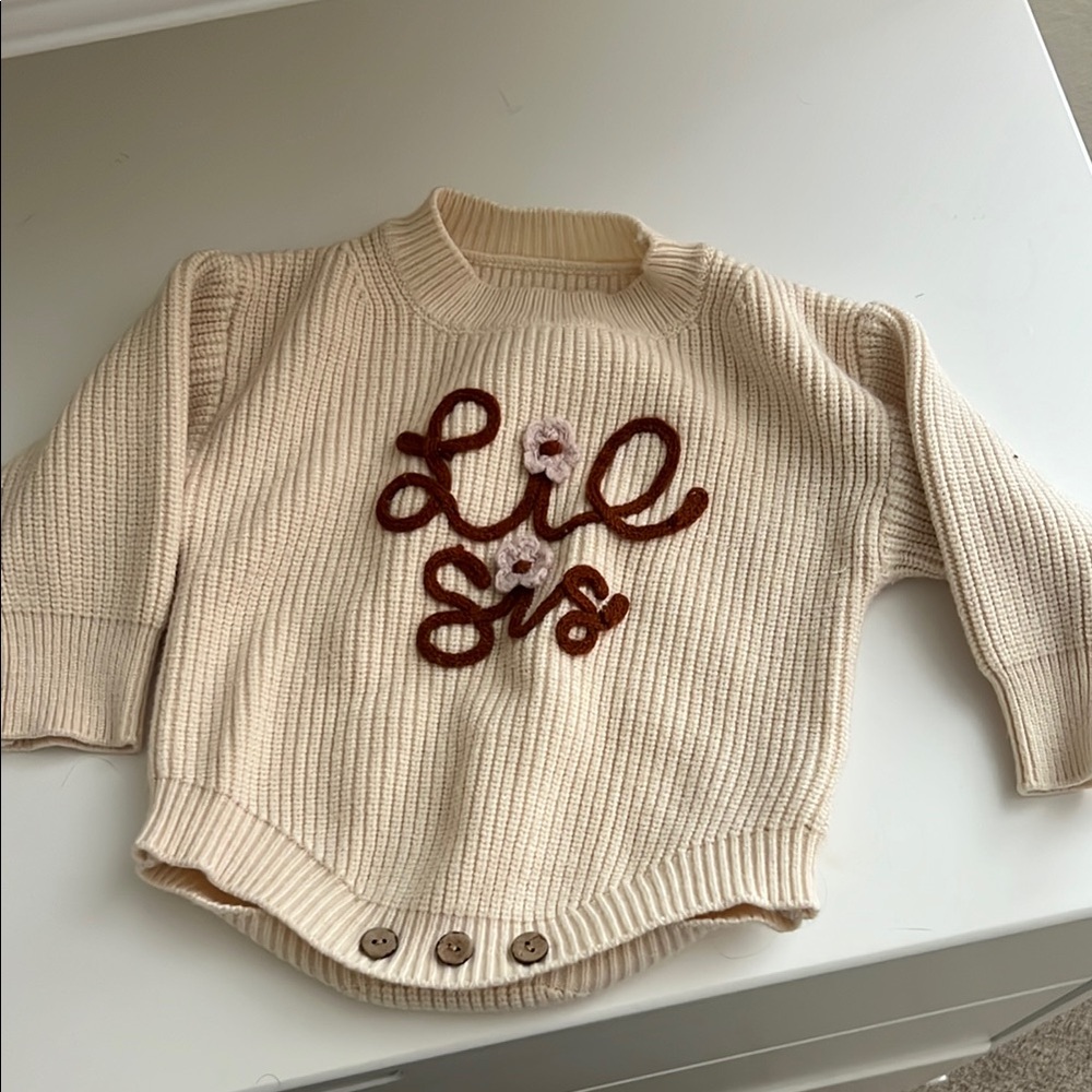 Rylee + Cru Cream Bodysuit with Brown and Pink Accents